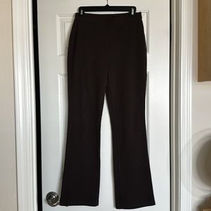 Vintage Express World Brand Chocolate Brown Straight Leg Stretch Pants Sz M/Reg